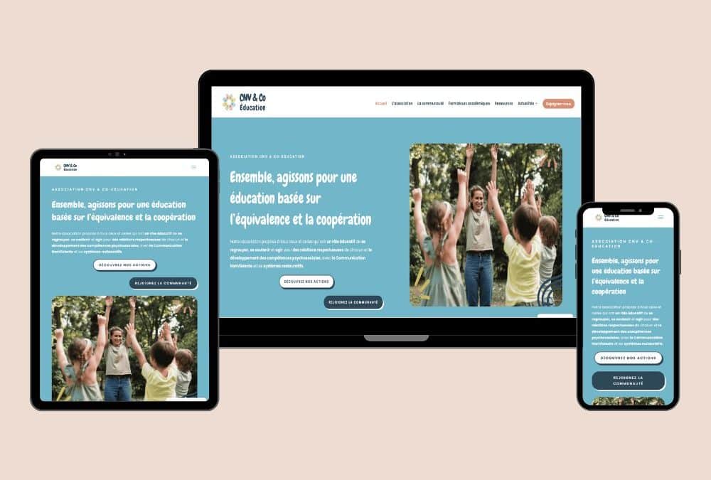Création d’un site internet vitrine pour l’association CNV & Co-Education