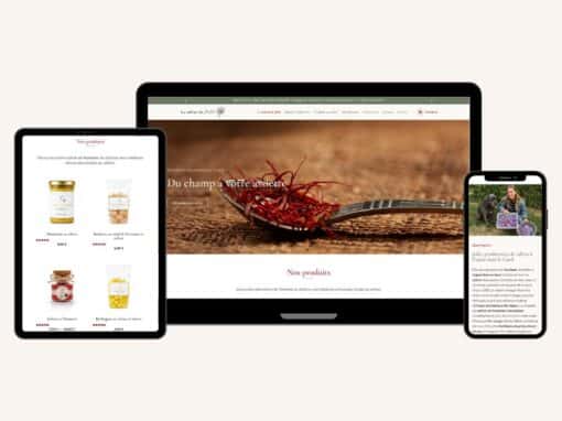 Création site e-commerce pour Le Safran de Julie, productrice de safran à Pujaut dans le Gard