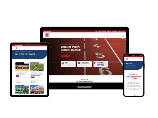 Création site internet | Club d’Athlétisme de Villeneuve lez Avignon